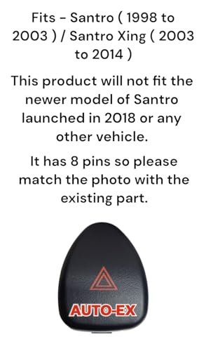 Image of Auto-Ex Hazard Warning Switch Light Indicator Switch Compatible /Replacement For Santro (1998 to 2003) / Santro Xing (2003 to 2014)