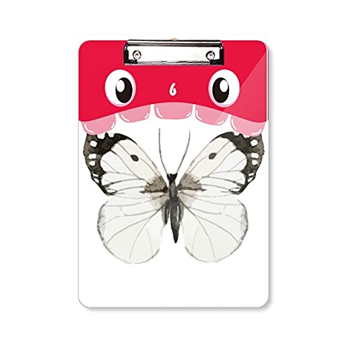 Ailes de papillon de lumière blanc noir bloc-notes A4 dossier à tête plate ergonomique