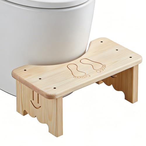 BOOSHMall Taburete de inodoro de madera