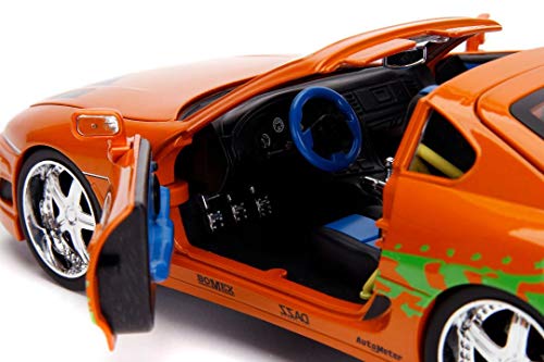 Jada Fast & Furious 1:18 Toyota Supra Die-cast Car y Figura Brian miniatura 6