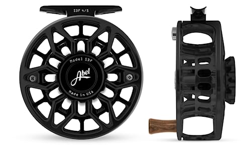 ABEL SDF Fly Reel Ported - Basic Black - 4/5 WT with Rosewood Handle