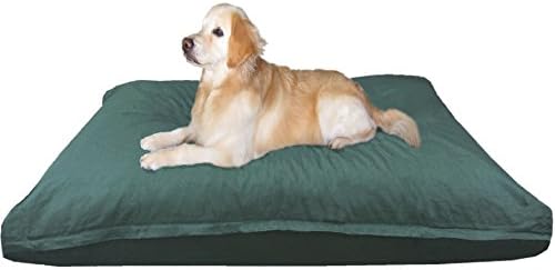 dogbed4less Jumbo Orthopedic Extreme Comfort Memory Foam Dog Beds for Large Dog, Waterproof Lining and Machine Washable Cover, 55"X47" Pillow, Olive Green