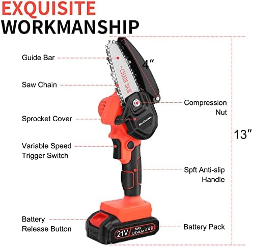 Amazon.com: Mini Cordless Chainsaw Kit 