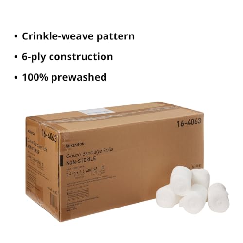 McKesson Gauze Bandage Rolls, Non-Sterile, 3 2/5 x 3 3/5 in, 96 ct miniatura 5