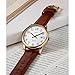 Timex Men's Easy Reader 35mm Watch - Brown Strap White Dial Gold-Tone Case