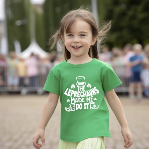 Image of Kids St Patricks Day Shirt Irish Shamrocks Graphic T-Shirt Shamrock Paddy's Day Tees Tops 2-7 Years