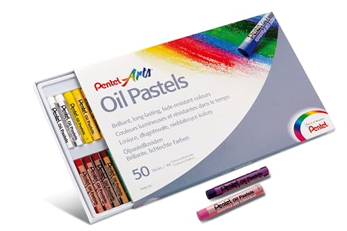 Pentel Arts PHN-50U Pastels à l'huile - Boîte de 50 couleurs assorties – vue 5