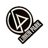 Linkin Park Logo Woven Concentric Text Iron On Patch (One Size) (Black/Beige) #1