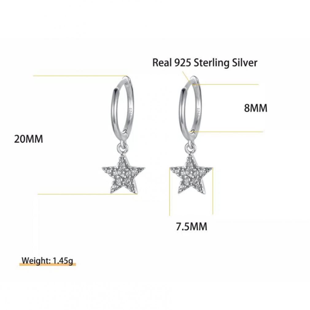 Orecchini a Cerchio a Forma di Stella S Orecchini a Cerchio Piccolo per Regalo di Gioielli di Compleanno per Donne Household faucets
