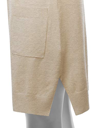 Image of STARJJ Womens Soft Stetchy Knit Longline Open Front Sweater Cardigan with Pockets (S-3X)