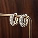 TOPGRILLZ Iced Out Hoop Earrings Cubic Zirconia Huggie Cartilage Cuff Hypoallergenic 14K Gold Plated Luxury Fashion Round Circle Earrings For Men Women-18Gold