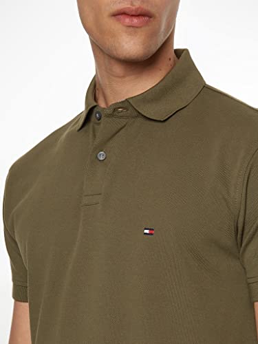 Tommy Hilfiger Herren Poloshirt Kurzarm 1985 Regular Fit, Grün (Army Green), XXL – Ansicht 4