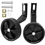Litoexpe Bicycle Auxiliary Wheel Accessories For 12 Inch, Bicycle Training Wheels is Suitable Variable Speed and Single Speed Kids Bike, Black