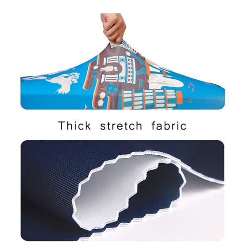 Image of WUJIAONIAO Travel Luggage Cover Baggage Suitcase Cover Protector Skins 18-32 Inch, Eiffel Tower, S (for 18--20 inch luggage)