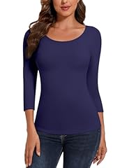 3/4 Sleeve-navy Blue