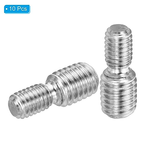 PATIKIL M6x10mm to M8x10mm Double End Threaded Stud Screw Bolt - Image 3