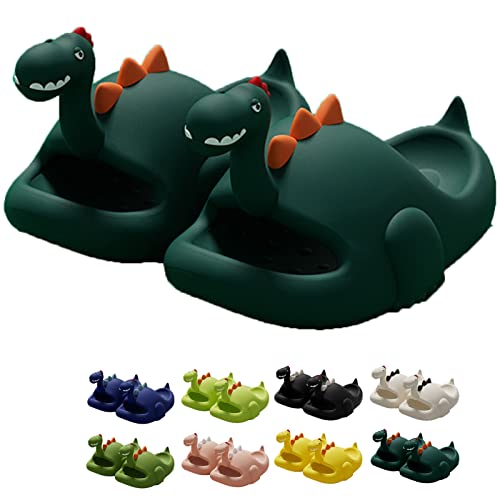 Dinosaur Slippers, Dinosaur Cloud Slides Dinosaur Slides Cute Cartoon Anti-Slip Novelty Open Toe Slides Summer Indoor Outdoor Beach Shoes Sandals for Adult Kids