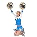 ZYBenda 2 Pack 12inch Pom Poms Cheerleading Pom Poms Cheerleader Pom Poms with Ring Handle for Team Sports Dance Games Spirit Cheering