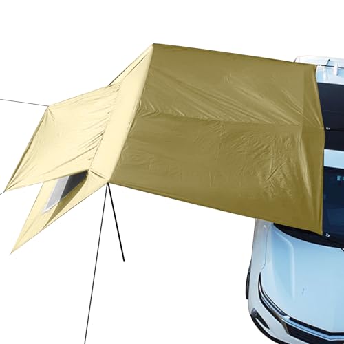 Toldo retráctil – Toldo impermeable | Toldos manuales | Toldo para coche, toldo para exteriores, plegable con protección UV – alojamiento lateral con pantalla para acampar sobre La