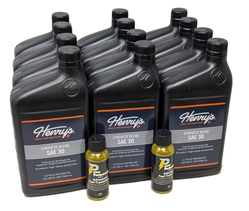 Aceite de motor SAE 30 Henry's, caja de 12 cuartos miniatura 1