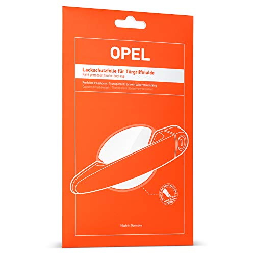 Luxshield Película protetora para oco de manípulo - Crossland X P17 I 2017-2020 - proteção contra arranhões, película de proteção de pintura - transparente brilhante autocolante