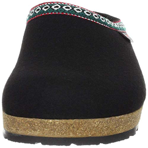 HAFLINGER Classic Grizzly Clog for Adults (Size 41, Black)
