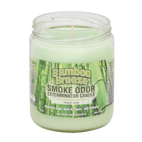 Smoke Odor Exterminator 13oz Jar Candle, Bamboo Breeze