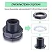 Outus 2 Pieces PVC Bulkhead Fitting for Rain Barrels, Aquariums, Water Tanks (3/4 Inch)