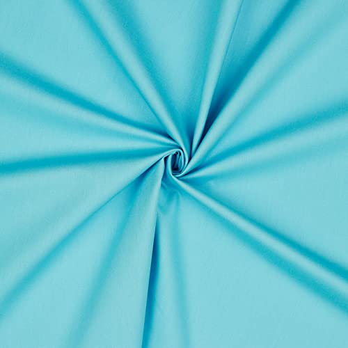 VmG-Store Tela de algodón liso, 100 % algodón, Oeko-Tex, se vende por metros, a partir de 50 cm, más de 70 colores a elegir (azul cielo, 50 x 148 cm)