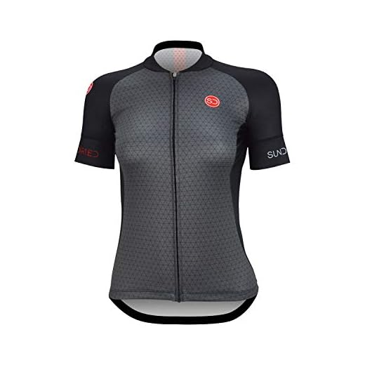 SUNDRIED Jersey Ciclo para Mujer de Manga Corta Ciclismo de Carretera y de montaña Bici Jersey (S, Negro)