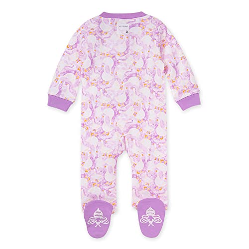 Image of Burt's Bees Baby unisex-baby Sleep & Play, Organic One-piece Romper-jumpsuit Pj, Zip Front Footed Pajama