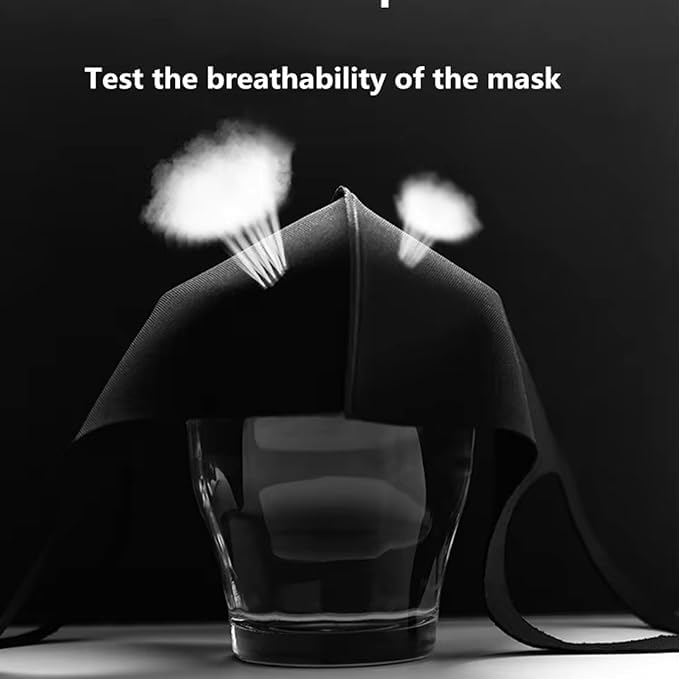 Image of Tomorrow Fashion Face Mask - Reusable Soft, Breathable & Washable Black Mask for Men & Women | Daily Use, Travel, Outdoor Activities | Stretchable Rider Mask | Stylish & Comfortable Fit