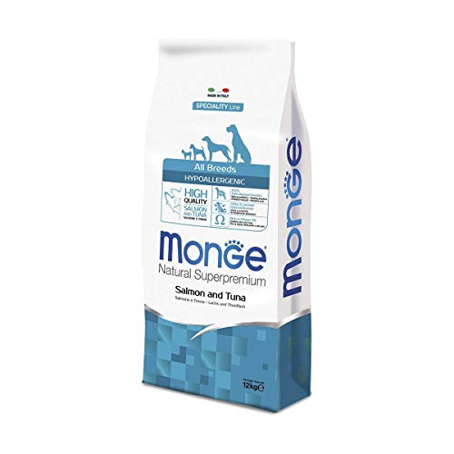 Monge - Natural Superpremium - all Breeds Hypoallergenic con Salmone e Tonno - Offerta 2 Sacchi da 12 kg