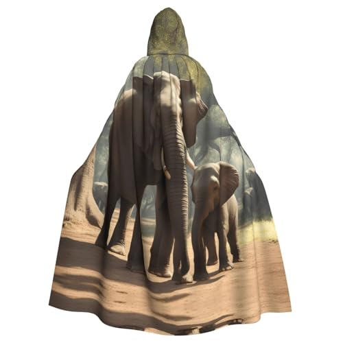 Cape à capuche éléphant adulte déguisement carnaval bal masqué