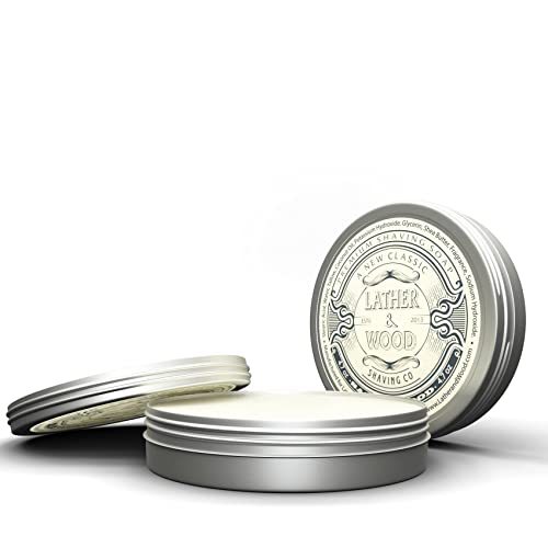 Lather & Wood Shaving Soap - Sandalwood - Simply The Best Luxury Shaving Cream - Tallow - Dense Lather With Fantastic Scent For The Worlds Best Wet Shaving Routine. 4.6 Oz (Sandelwood) #TOP2