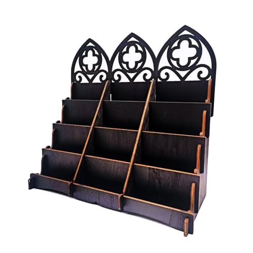 Xanorrg Estante De Madera Maciza con Base Estable Montaje Rápido Exhibición Cosméticos Y Joyas para Decoración Decoración Oficina Organizador