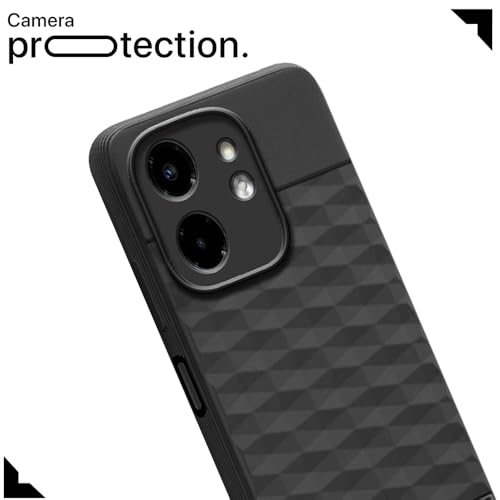 Image of Shockproof Case for Infinix Smart 9 HD 4G | Full Camera Protection | TPU Flexible Back Cover for Infinix Smart 9 HD 4G (Matte Black)