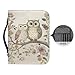 Cxdvotvy Owl Flower Print Bible Cover Case, Waterproof Leather Bible Carrying Tote Bag Study Supplies, Large Capacity Book Carrying Case, Gift for Christian
