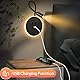 UrbanHomes LED Wandleuchte Innen, 12W Schwanenhals Leselampe Wandlampe mit Schalter, Nachttisch-Leselampe Wandleuchte LED Modern Nachttischlampe 3000K für Schlafzimmer Schlafzimmer Hotels (Schwarz)