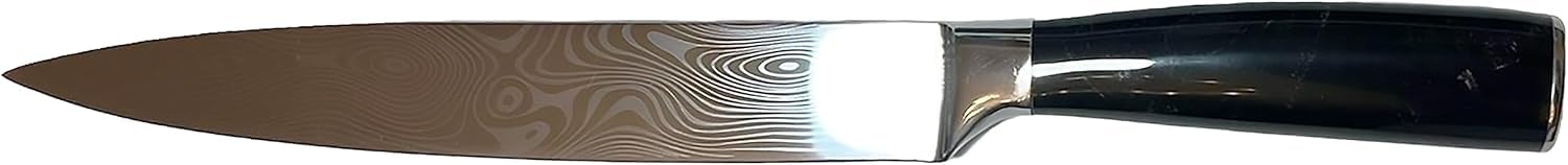 Chandler Carving and Slicing Knife 8 inch Stainless Steel, Ultra Sharp, Tremendous Sharp, Laser Surface, Anti Rust and Corrosion, Modern Grip Design, Gift Box from