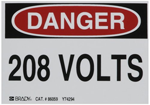 Étiquette de danger électrique Brady 86059 signalétique anti accident