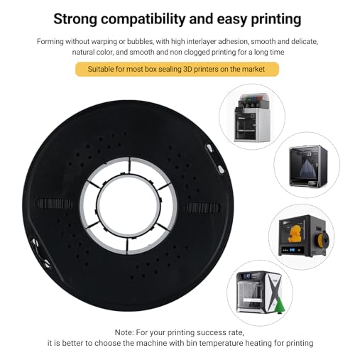 Image of Kingroon PA6 Nylon 3D Printer Filament 1.75mm, 1kg Black Filament, High Strength Filament for Engineering Parts, Dimensional Accuracy + /- 0.03mm