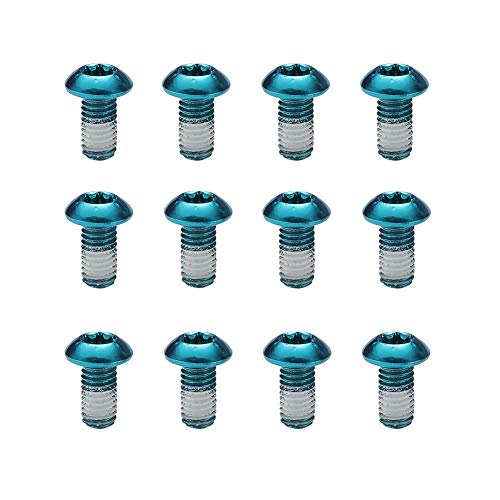 Bynccea Bike Disc Brake Rotor Bolts 12-PCS,M5x10mm Bicycle Rotors Screw for MTB,Road Mountain Bike