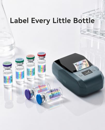 Image of NIIMBOT M2 Label Maker for Vial, 300DPI Printing Sticker Printer, Blue