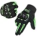 TRABIG Gants Moto Eté Écran Tactile, Anti-Impact, Coupe-Vent, Gants Scooter Unisexe Mi Saison Ecran Tactile Respirable pour Auto Moto, Camping, Vélo, Gant Moto Homme Noir, Rouge, Vert