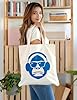 AILOONG Cotton Canvas Shopping Bag Cool Monkey Head Sunglasses Musical Headphones 340g/m² thick fabric Uses as a gift bag #1