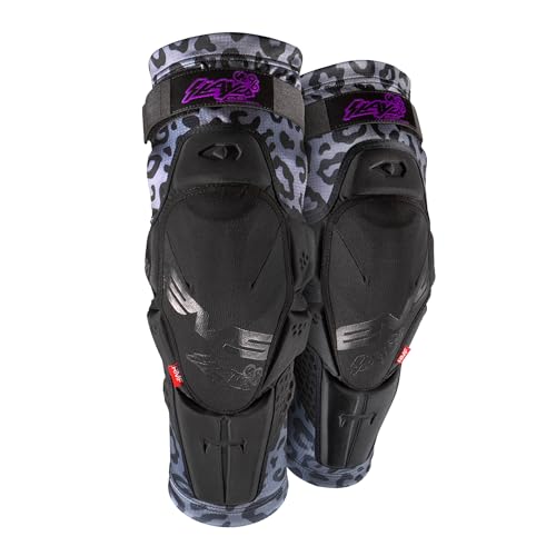 EVS Sports | Slayco96 Moto Knee Guard | Compression Fit, Reactive Memory Foam Technology | Ghost Leopard | S/M