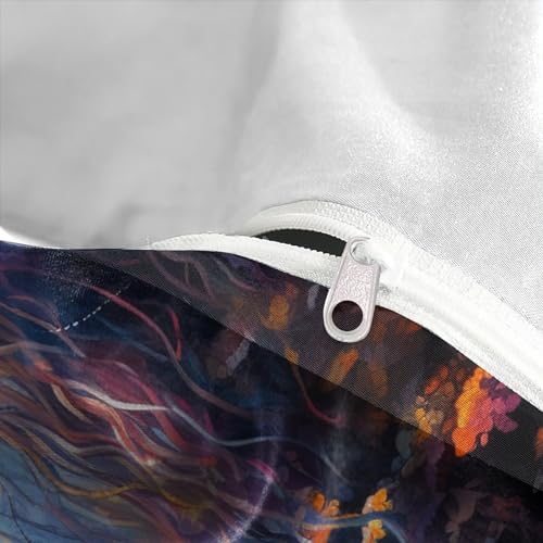 Housse de couette méduse 200x200 fermeture éclair pour lit double facile à enfiler - 8