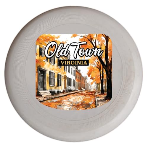Old Town Alexandria Virginia Autumn Leaves Design Souvenir Flying Disc Single