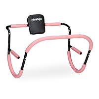 Relaxdays Bauchtrainer, Bauchmuskeltrainer, HxBxT: 68,5 x 69 x 65 cm, effektives Training zuhause, für Sit-Ups, rosa